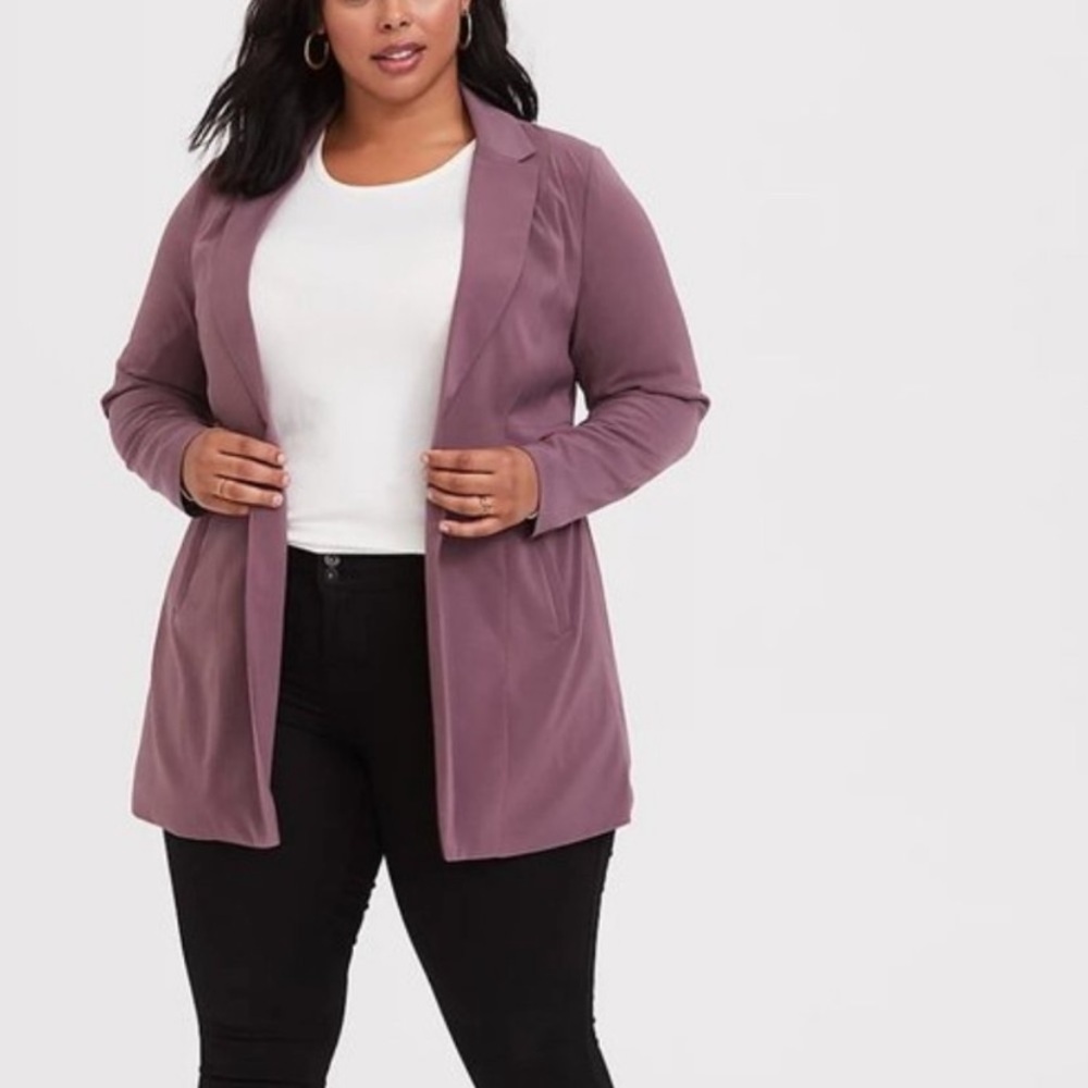 Torrid Mauve Purple Longline Blazer
